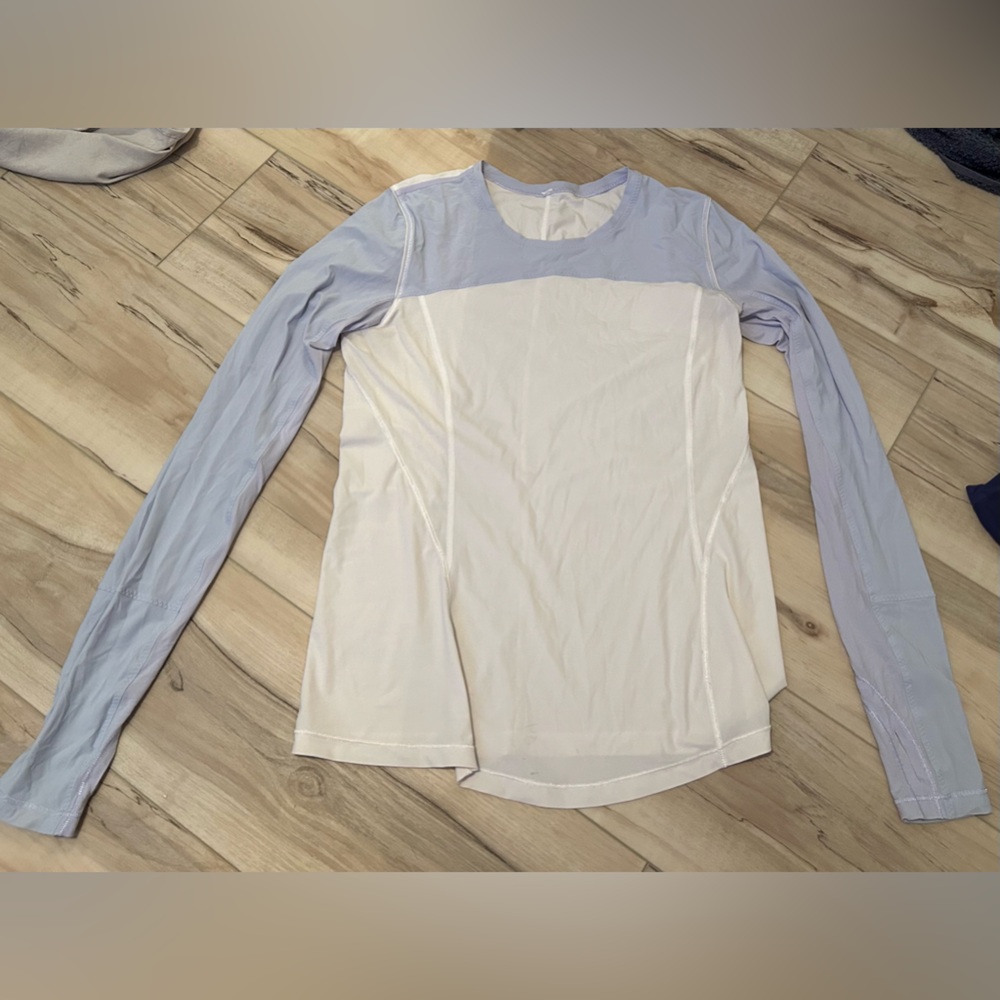Women's Lululemon Two-Tone Long Sleeve Workout  Top